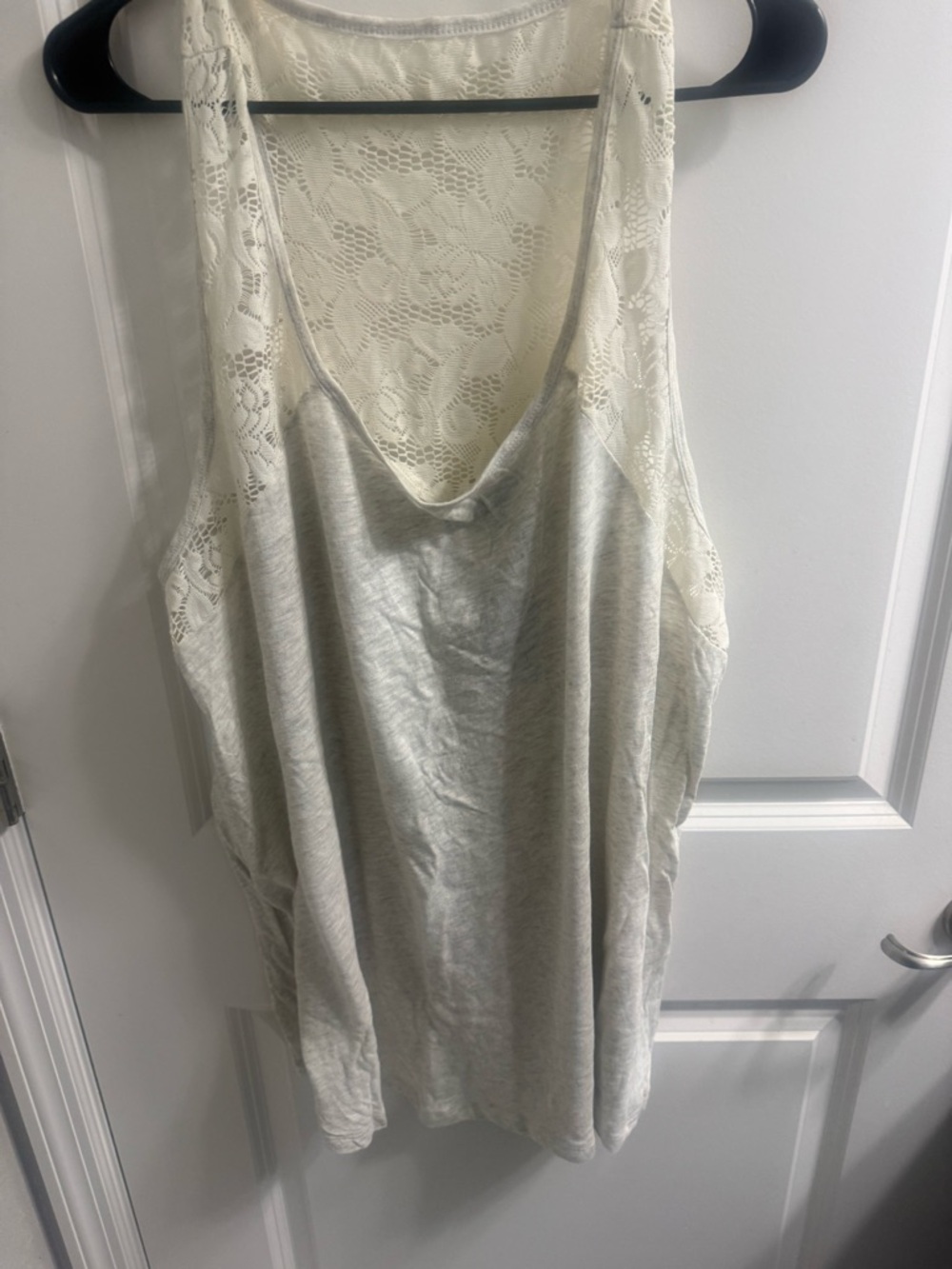 torrid Cream Lace-Back Tank